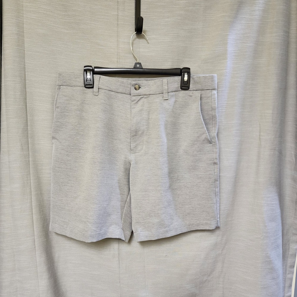 Callaway Mens Golf Shorts Gray Heather Flat Front Size 36 Stretch Performance